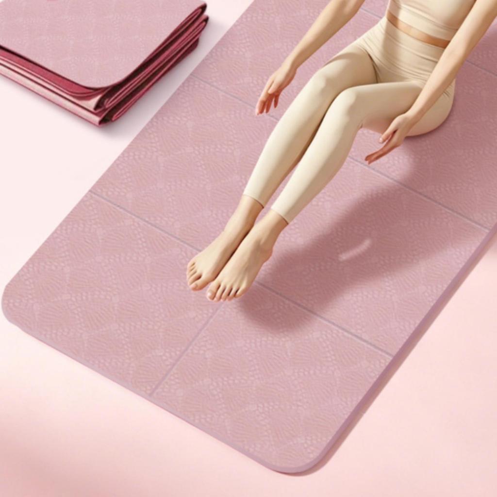 Anti-Slip Foldable Exercise Mat Portable TPE Thick Long-Lasting for