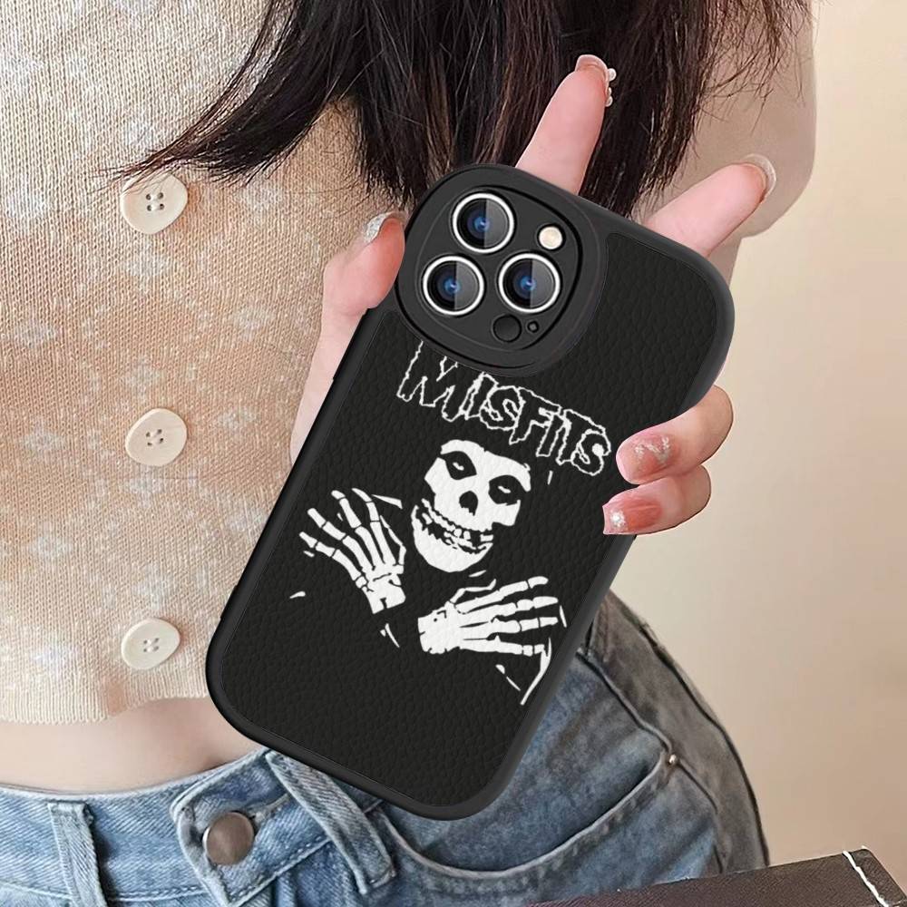 The Misfits For IPhone 16 15 14 13 12 11 Pro Max Plus Shockproof Leather Soft Phone Cover