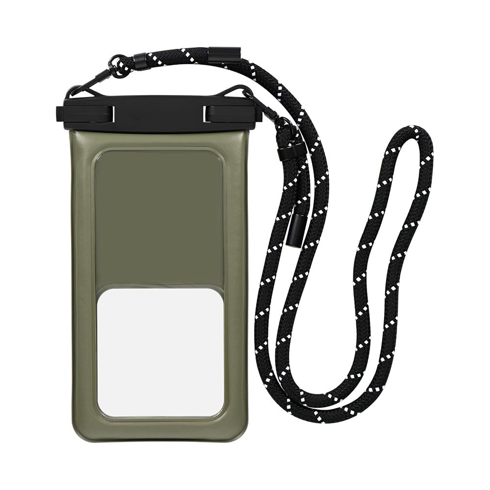 

Водонепроницаемый чехол для смартфона Owltech Face Подходит до Ремешок Идеально подходит для армейского зеленого [Плавающий, Распознавание, Устройства 6,7 дюйма] Пылезащитный, Водонепроницаемый, IP68,