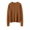 Women's Pure Cashmere Knit Long Sleeve Base Layer Sweater - Autumn/Winter, Loose Fit, Slimming, Warm Pullover