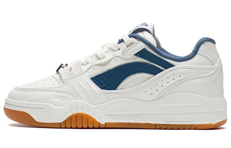 Li Ning Moon White, Dream Chaser Theme Edition Low top Skateboard Shoes Men s White Blue AGCS251-9 46