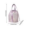 Foldable Drawstring Mesh Storage Bag For Swimming Travel Toiletries Organizer Portable Wash Pouch Home Organization