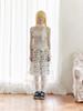 Hey Sheer Dot Long Skirt (White)