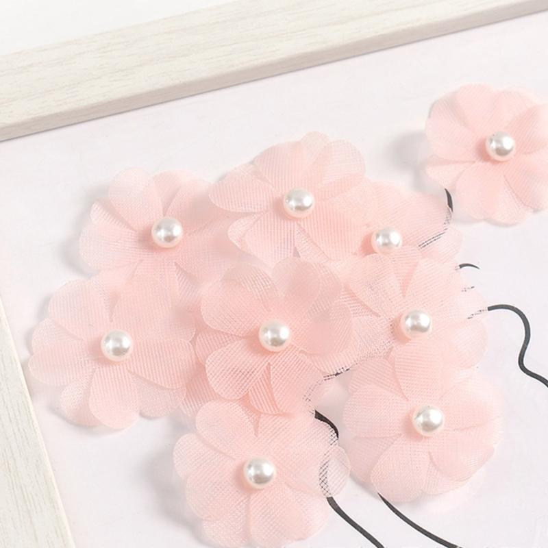 Set of 30 Sewing Flower Applique for Craft Fabric Flower Sewing Accessories for Home Decoration Clothing Wedding Dress
