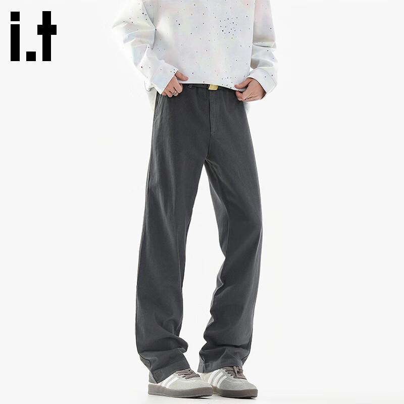 

Fingercroxx Men s Autumn Washed Cotton Straight-Leg Casual Trousers XL