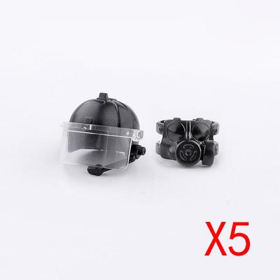 Military MOC Figure Building Blocks Explosion Proof Helmet Hat Gas Mask Kit SWAT Goggle Vest Belt Headset DIY Toy Gift K001