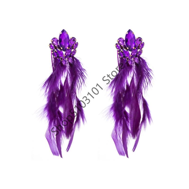 Bohemian Rhinestones Floral Long Earrings For Women Elegant And Stylish Luxury Statement Gift