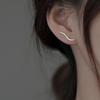 Silver Needle Stud Earrings for Women - Trendy Summer 2022 Design