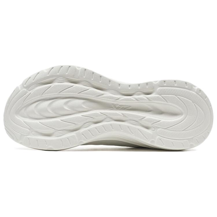 Xtep Simple Comfortable Shock Absorbing Lightweight Low Top Casual Running Shoes Women sneaker Sail-White Moonstone-Grey 975318110082-3