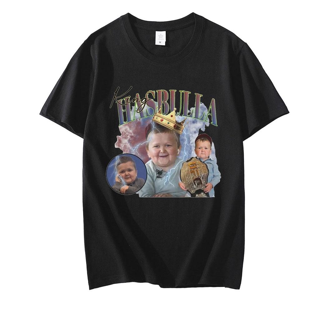 Klassisches Hasbulla Kampf-T-Shirt Unisex Fan-Geschenk Mini Khabib Blogger-T-Shirt Unisex Unisex Grafikdruck T-Shirts Kurzarm Tops