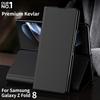 Business Sle Kevlar Carbon Fiber Texture Leather Kickstand Case Samsung Galaxy Z Fold 8 7 6 5 4 3 2 360 Full Body Protect Cover
