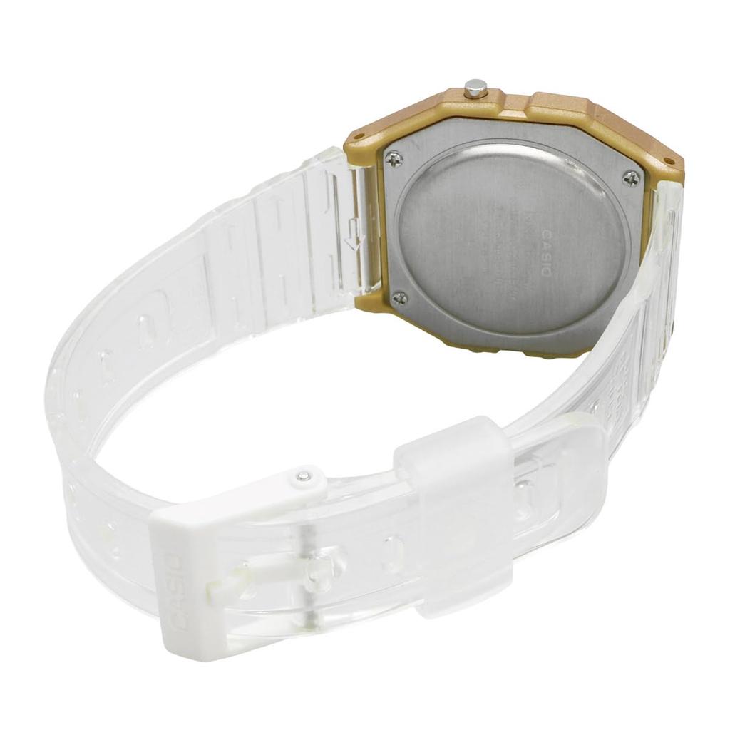 CASIO Digital Watch Quartz Unisex Gold Clear F-91WS-7A2