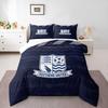 Duvet Cover Set Southend United Shrimp Crest Navy Waves 3 Piece Bedding for Adult Fan Gift