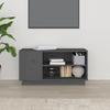 Vidaxl Szafka Pod Telewizor, Szara, 80X35X40,5 Cm, Lite Drewno Sosnowe
