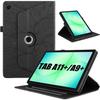 Case for Samsung Galaxy Tab A11 Plus / A9 Plus, Rotating Case Synthetic Leather Embossed Black Tree