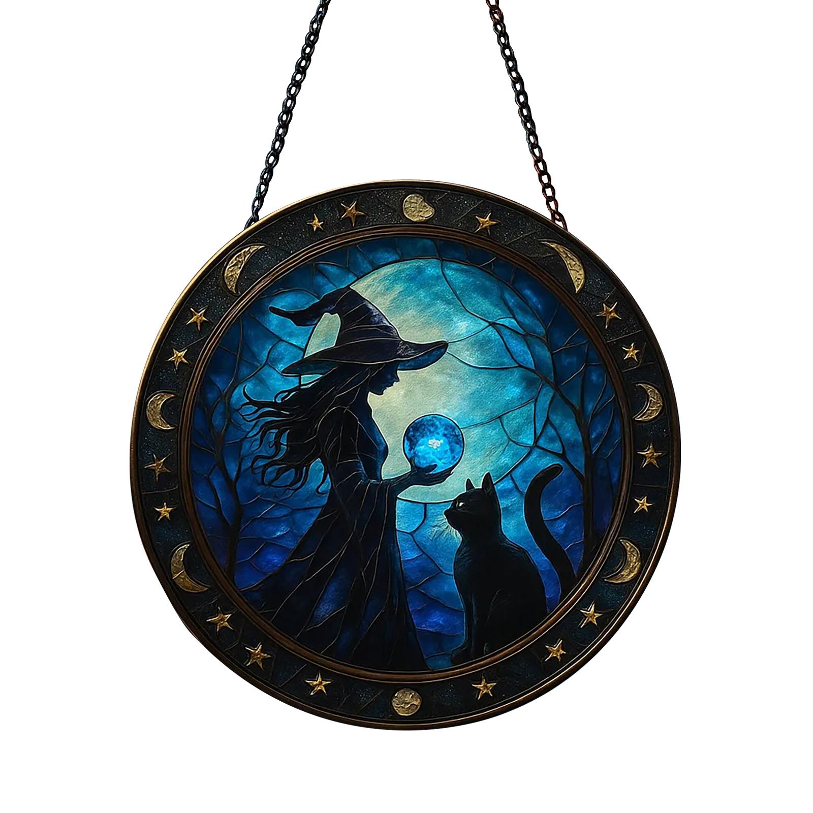 

Scary And Cute Halloween Pendants, Acrylic Window Decorations,Nice Home Gifts, Wnique Halloween Pendants One Size синий