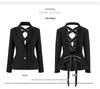Women's Rhinestone Bow Jacket with Back Cross and Hollow-Out Design - Spring Collection 2025 Slim Fit Waist-Cinching Blazer