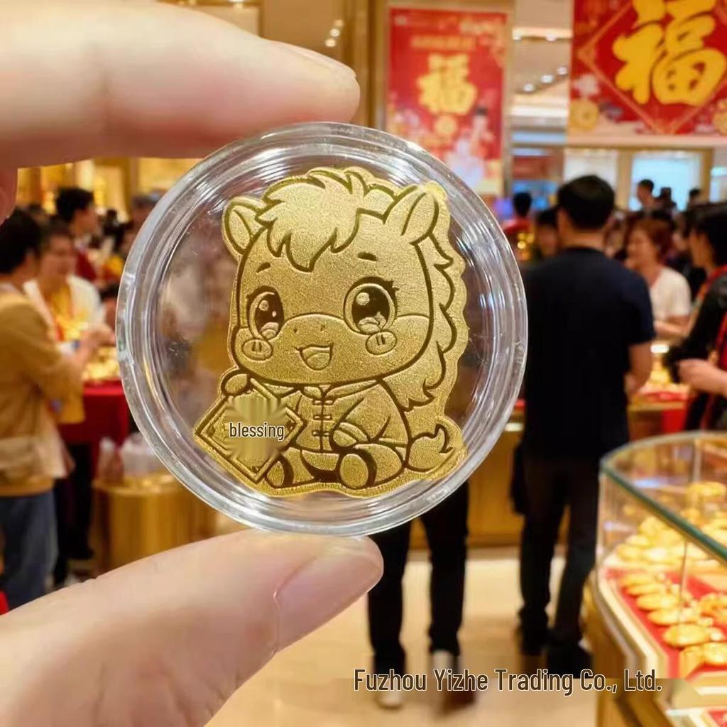 Year of the Horse Gold Phone Sticker 2026 - Brings Good Fortune and Wealth