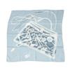 Hermes Please Check In Scarf Scarf Silk Blue Gray Women Storage Box Used