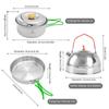 Camping Cookware Stainless Steel for 1-2 People Cooking Pot Frying Pan for All Stove Types Lightweight and Portable All-in-One Camp Cookware Set