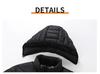7.4V Heated Hooded Cotton Jacket with Four Controls and 25 Heating Zones for Outdoor Warmth