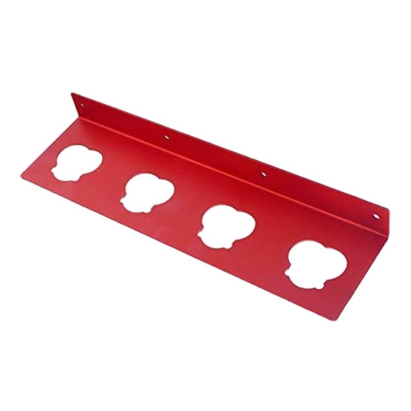 

Iron 4 Slot Battery Organizer Storage Rack Battery Bracket Wall Mount Electric Drill Power Tool Battery Storage Shelf 1