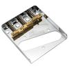 Wilkinson WTB Telecaster Bridge with String Length Compensation, 3-Way Brass Saddles, for TL-Type Electric Guitars, Chrome