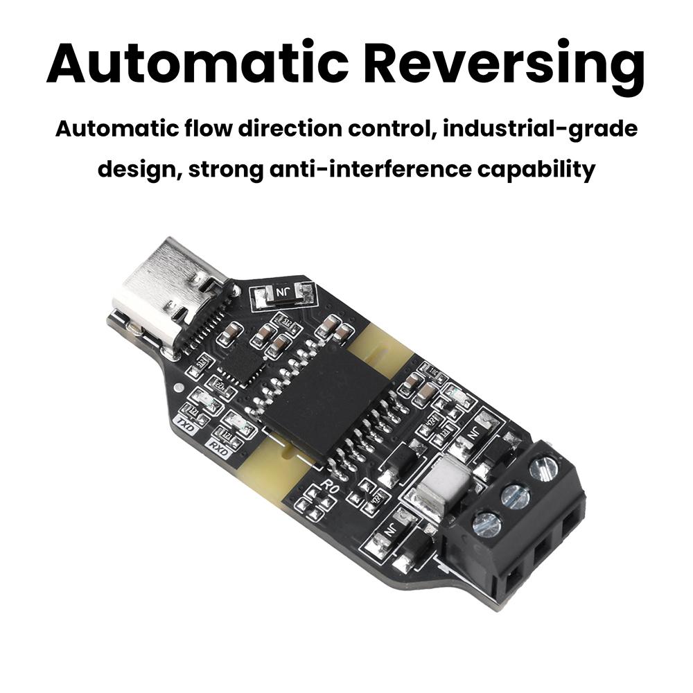 CH343P high-speed USB to RS485 Isolated converter, 16KV isolation voltage 6Mbps anti-interference serial port module Type-C port