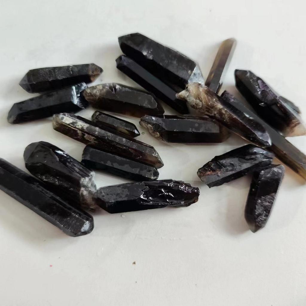 Natural Smoky Quartz Crystal Point Lemurian Specimen Energy Healing Reiki Rough Rocks Specimen Mineral Home Decoration Stone