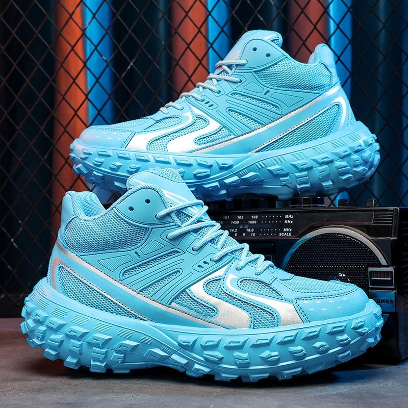 New Men s Shoes Chunky-soled Dad Shoes Fashionable Trainers Breathable Mesh Trainers Running Shoes 39 синий