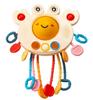 Cute crab Montessori sensory toy, silicone pull string teething toy, perfect for entertaining your baby while developing their motor and sensory skill