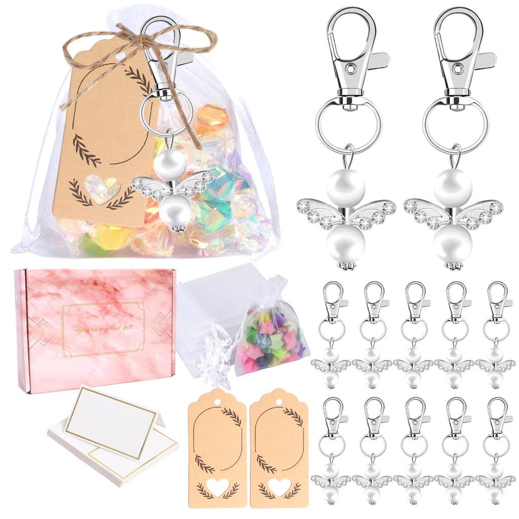 TEMU Guardian Angel Keychain Pendant Party Favor & Wedding Place Card Souvenir