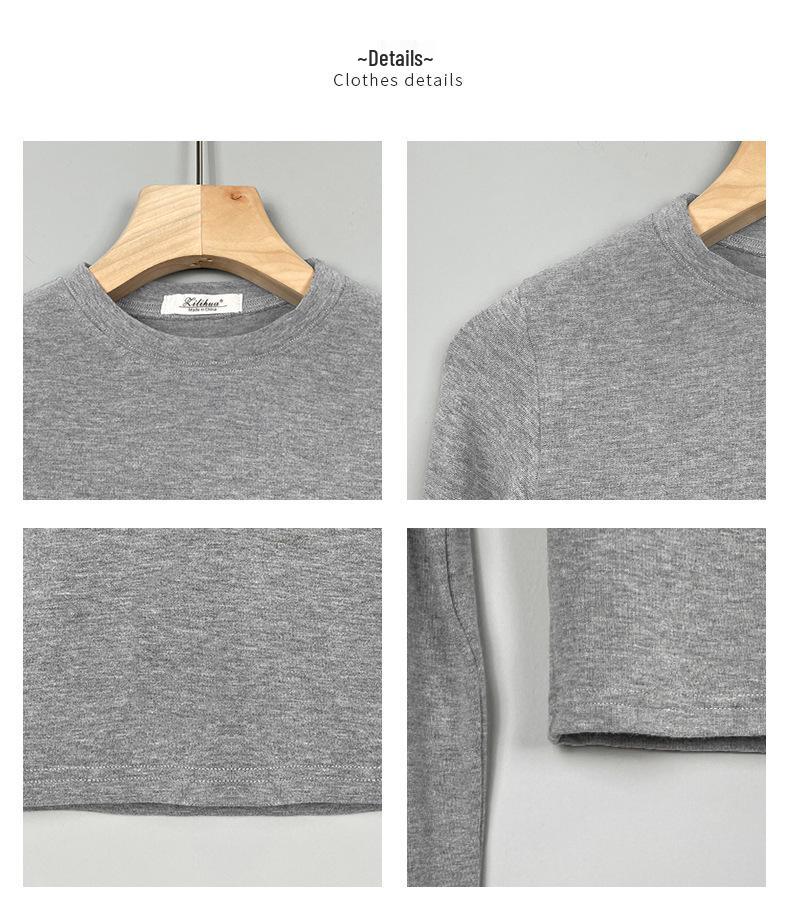 Dongdaemun Slim Fit Sexy Long Sleeve Cropped T-Shirt for Women