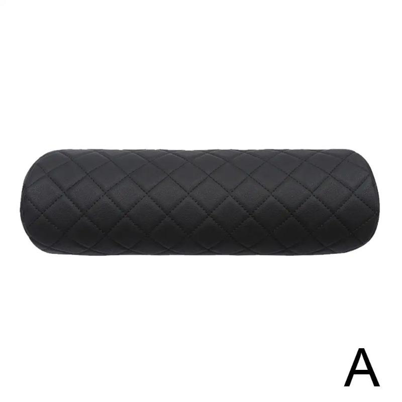 

Universal Super Soft Cylinder Leather Car Headrest Breathable Memory Foam Head Pillow Neck Support Rest Pad Auto Accessories чёрный