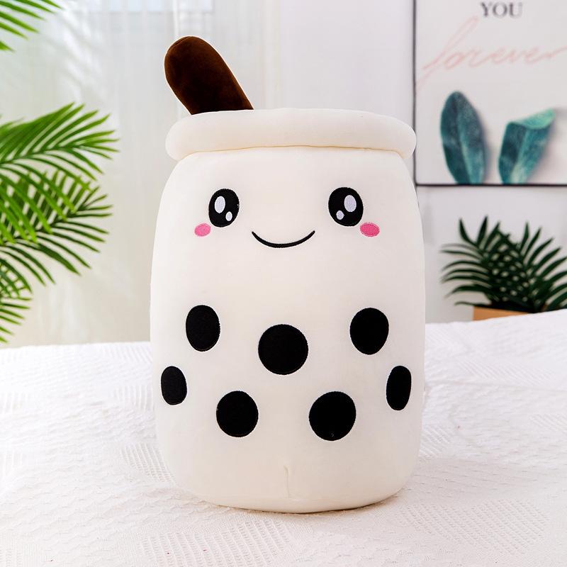 Cute Bubble Tea Throw Pillow, Girls Bed Sleeping Doll Doll Plush Toy
