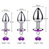 Crystal Heart Buttplug Stainless Steel Leash Chain Anal Plug Bells Pendant Prostate Massager SM Erotic Sex Toys For Women Men