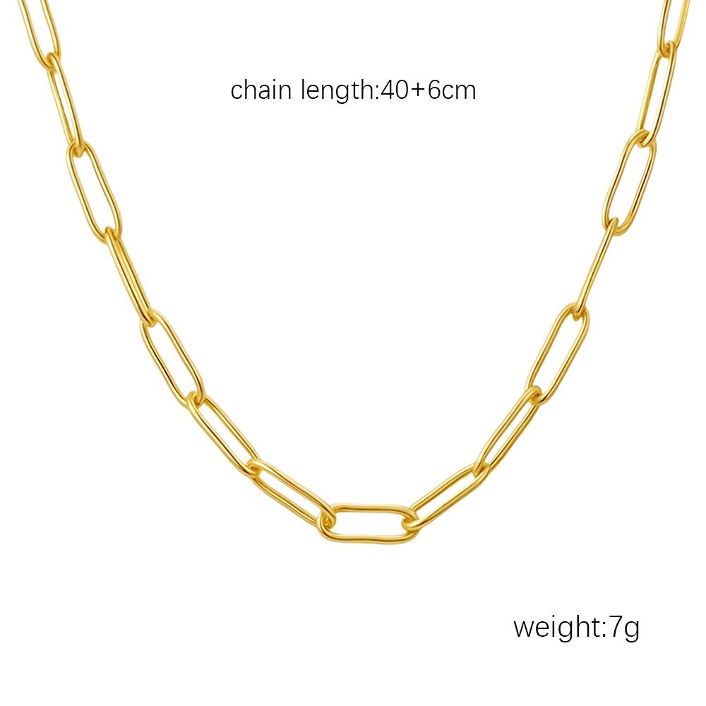 18K Gold Stainless Steel Versatile DIY Layering Necklace Chain