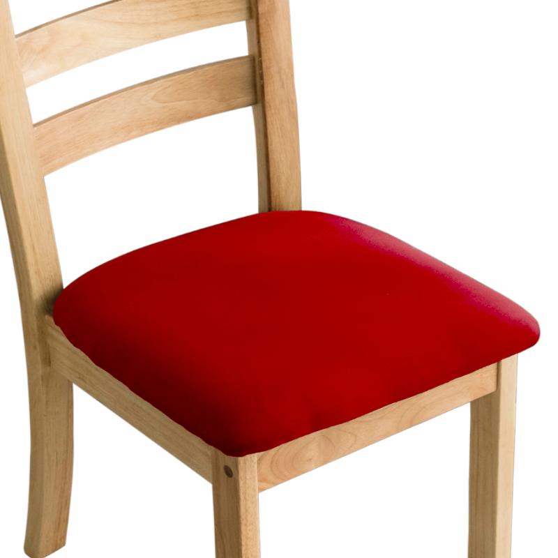 Hoge Zachte Spandex Eetkamer Gestoffeerd Kussen Effen Stoelzitting Hoes Afneembare Slipcovers met Wasbare Meubelbeschermer