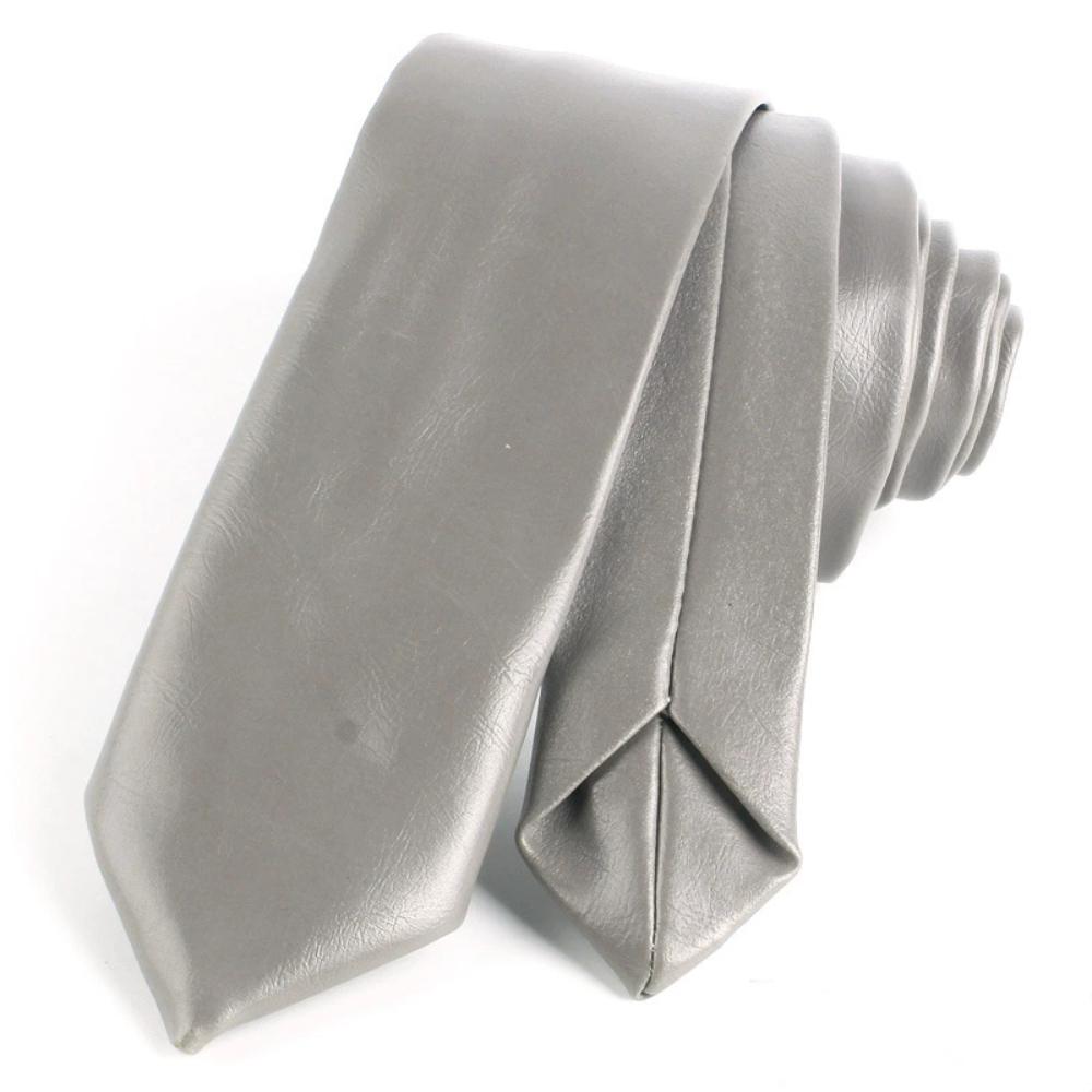 Retro PU Leather Ties 5.5cm Wide Narrow tie Fashion JK Necktie  Unisex