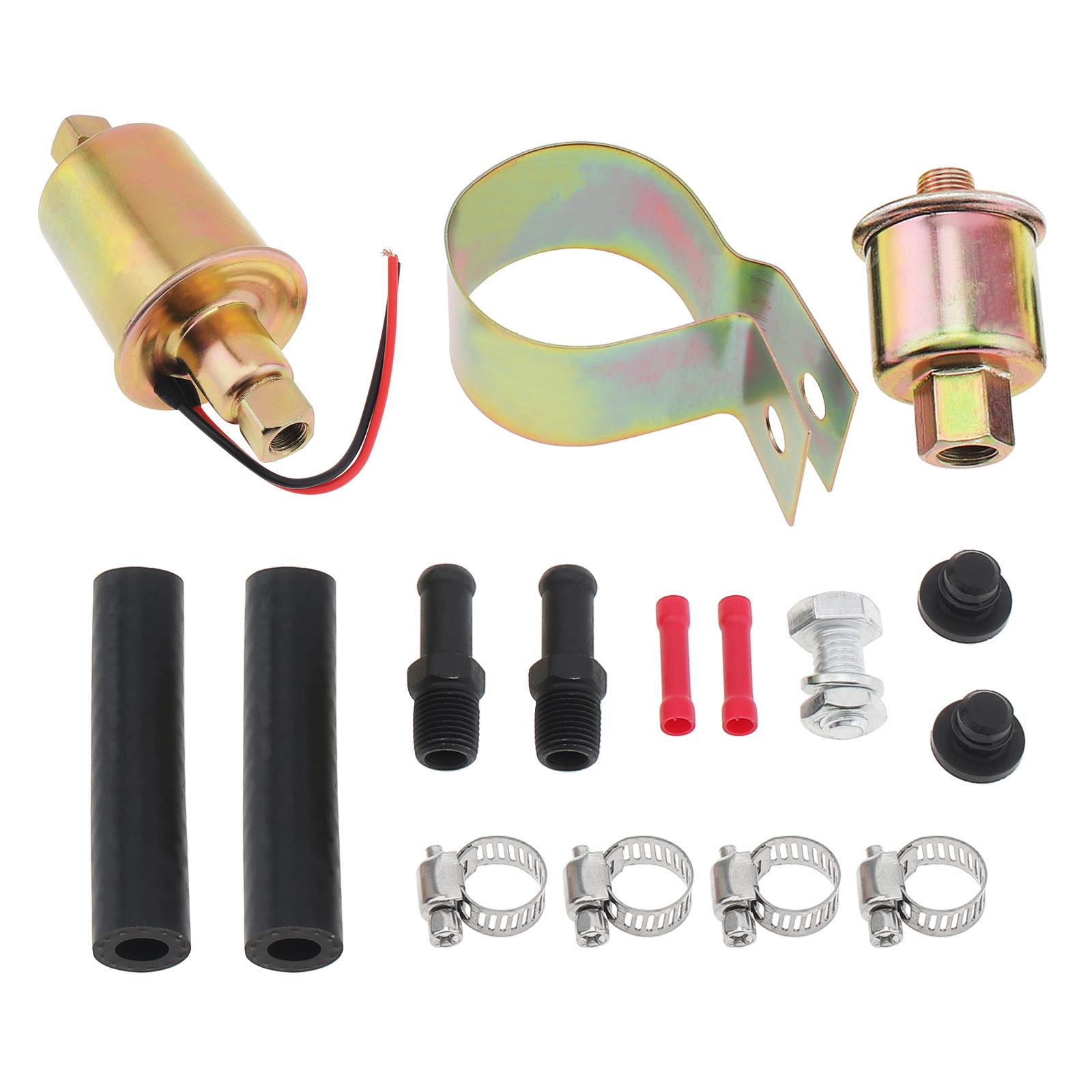 

Универсальный 12В 2,5-4,5PSI 5/16 дюйма Электрический топливный насос для бензина Морской карбюратор E8016S Встроенный бензонасос