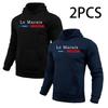 2pcs Hoodies Male Autumn Winter Hooded Long Sleeve Pullover Urban Casual Fashion Hoody Top Home Outdoor Comfort Warm Sweatshirts