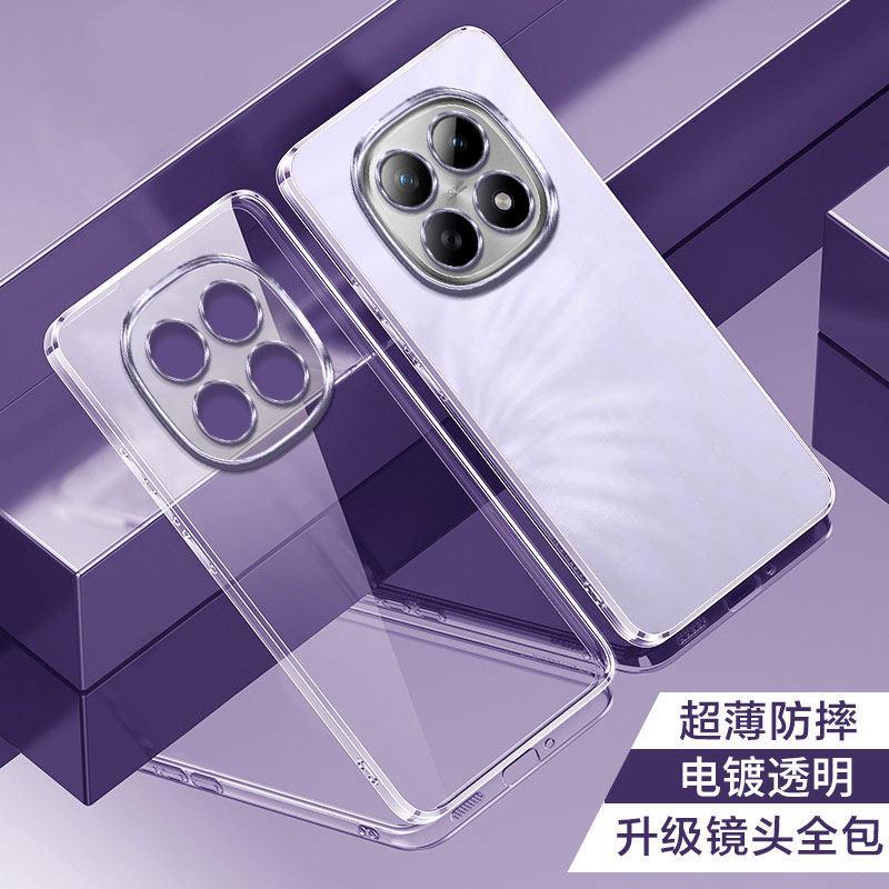 For Mi POCO M8 Pro G Ultra-thin Plating Silicone TPU Case For POCO M 8 M8Pro Electroplating Transparent Shockproof Back Cover