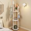 Rotating Solid Wood Coat Rack with Round Base