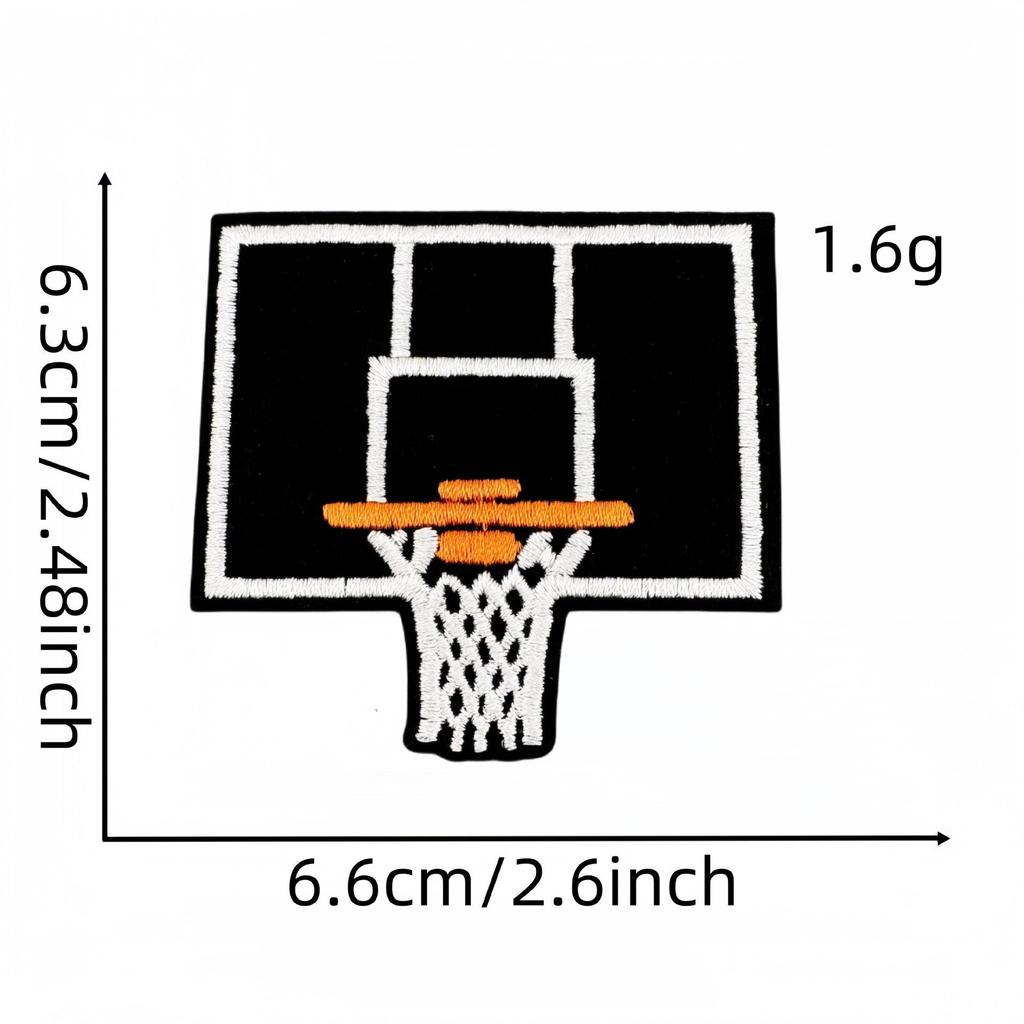 Sports Cartoon Basketball Embroidered Patch - Clothing Accessory Label