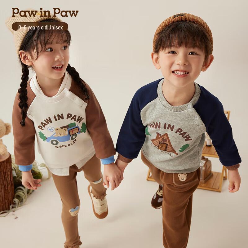 PawinPaw Cartoon Bear Unisex Round Neck Sweatshirt 90