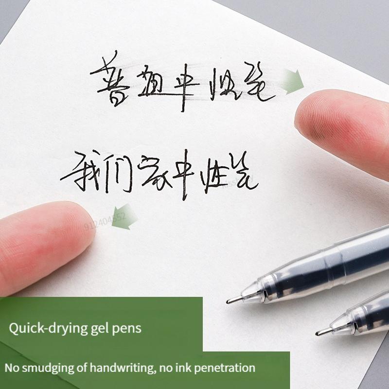 12 PCS Large capacity 0.5mm Gel pens no refill Stationery Smooth writing Fast dry ballpoint pen for school&office Supplies
