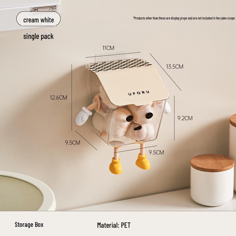 Coș suspendat impermeabil Uforu cu capac pentru depozitarea cepei, ghimbirului și usturoiului, fără găurire