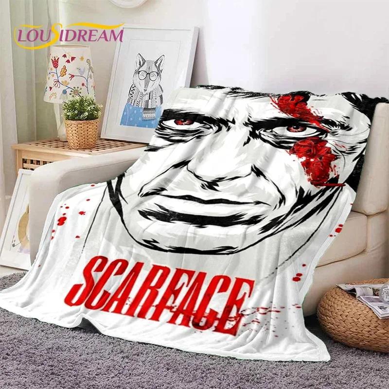Scarface Tony 3D Printing Movie Soft Flannel Blanket for Beds Bedroom Sofa Picnic,Throw Blanket for Cover Outdoors Leisure Gift