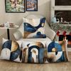 4pcs Linen Pillow Covers 45x45cm Abstract Art Cushion Cases Blue Gold Marble Geometric for Sofa Bed Decor Zipper Closure