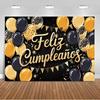 Spanish Happy Birthday Theme Background Supplies Colorful Balloon Birthday Party Decor Backdrop Banner Kid Gift Photo Shoot Prop
